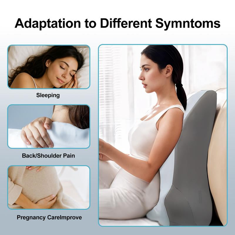 SMILEQUEEN Ergonomic Memory Foam Pillow for Neck Back and Legs Support with Removable Washable Cover Ideal for Face down Reading and Relaxation Gift ,Christmas Tiktokshopholidayhaul