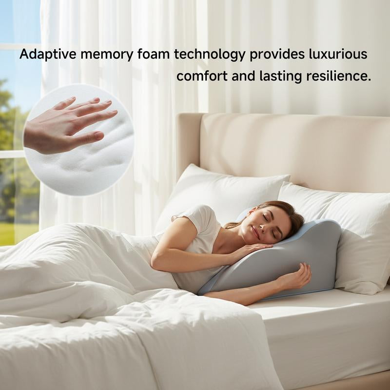 SMILEQUEEN Ergonomic Memory Foam Pillow for Neck Back and Legs Support with Removable Washable Cover Ideal for Face down Reading and Relaxation Gift ,Christmas Tiktokshopholidayhaul